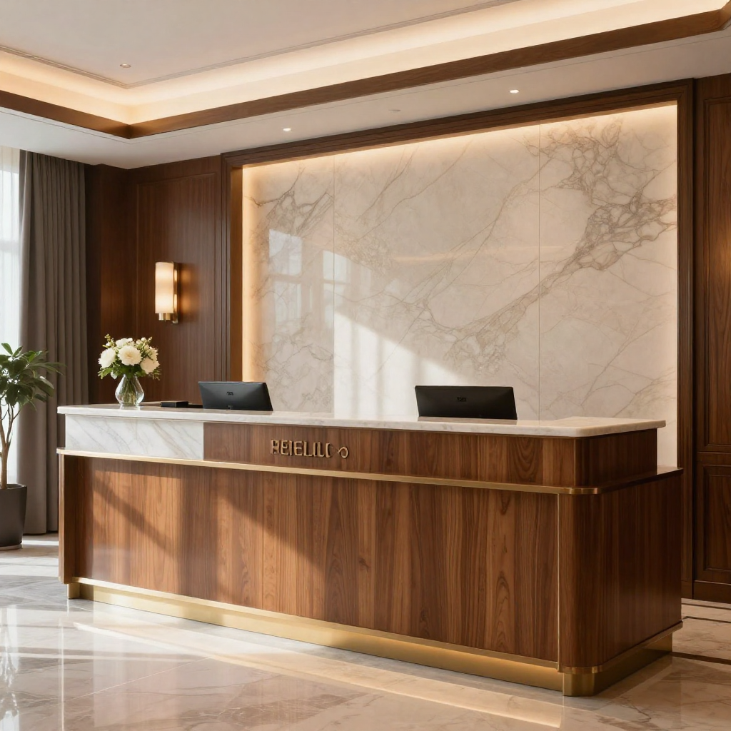 Recepción elegante del hotel